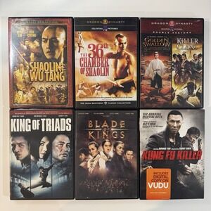 Martial Arts Shaolin Kung Fu DVD Lot of 6 Wu Tang Clans Triads Kings VTG‎ Modern